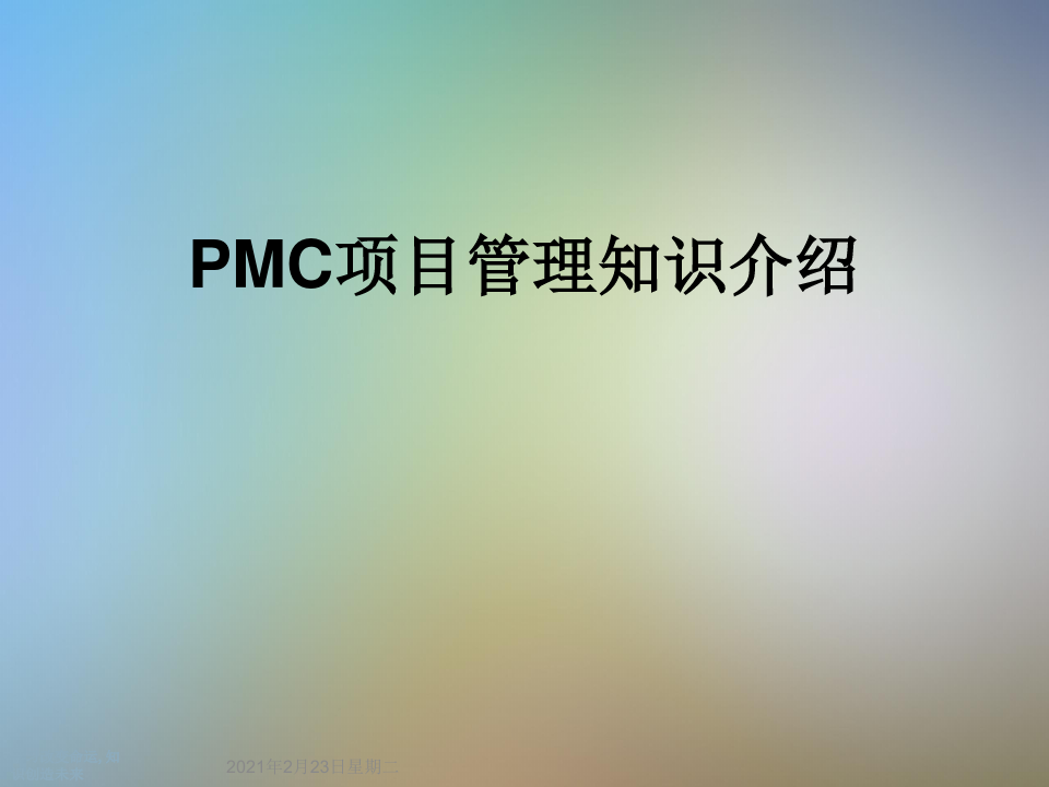 PMC项目管理知识介绍