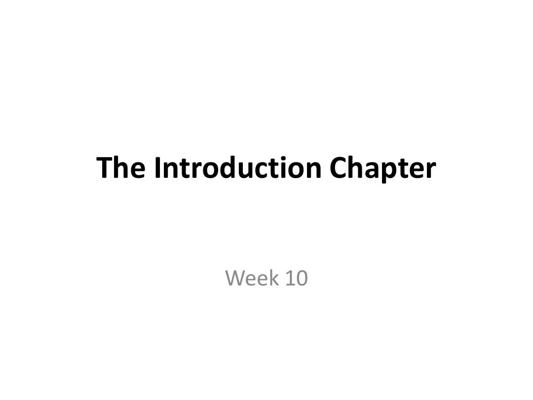 英文学术论文Introduction部分的写作方法