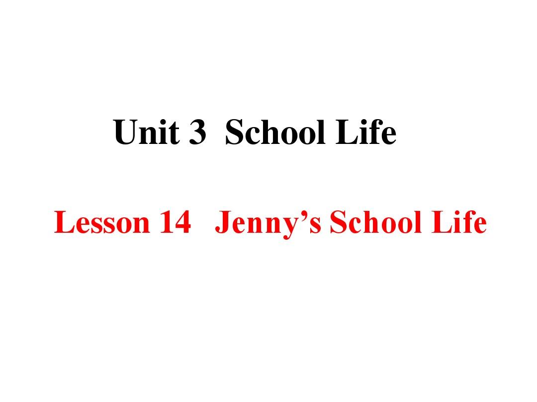School Life Lesson 14课件完整版