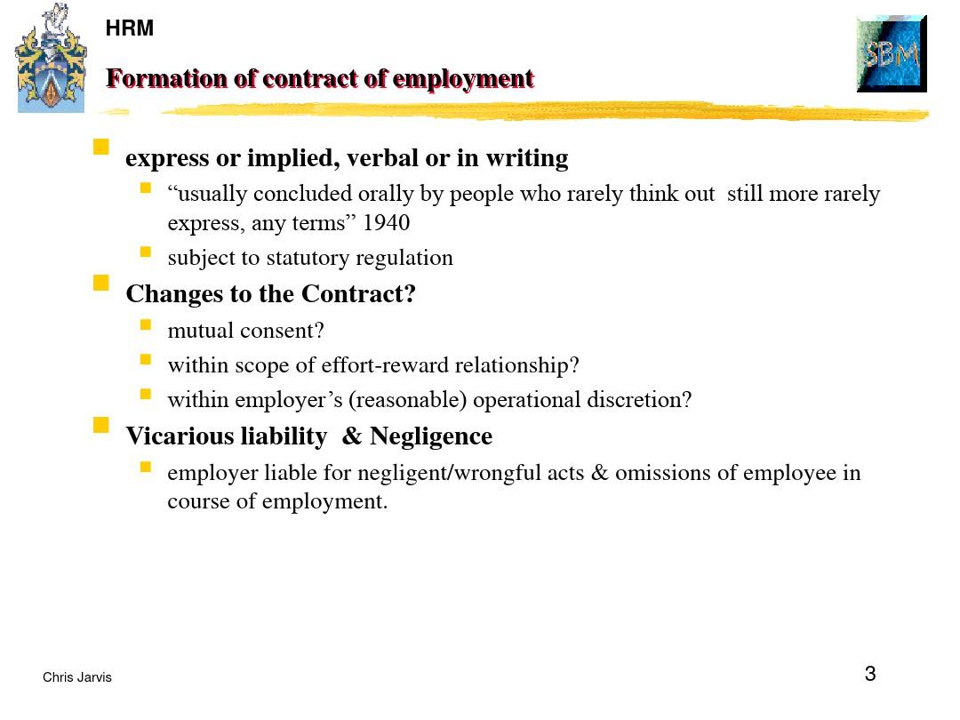 Obligations Contracts Discipline and Grievance Handling