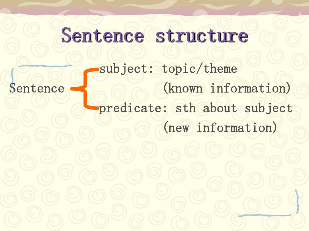 1 sentence structure