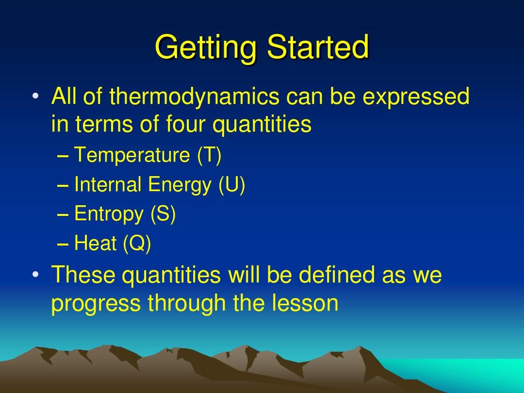 热力学原理 Laws of Thermodynamics