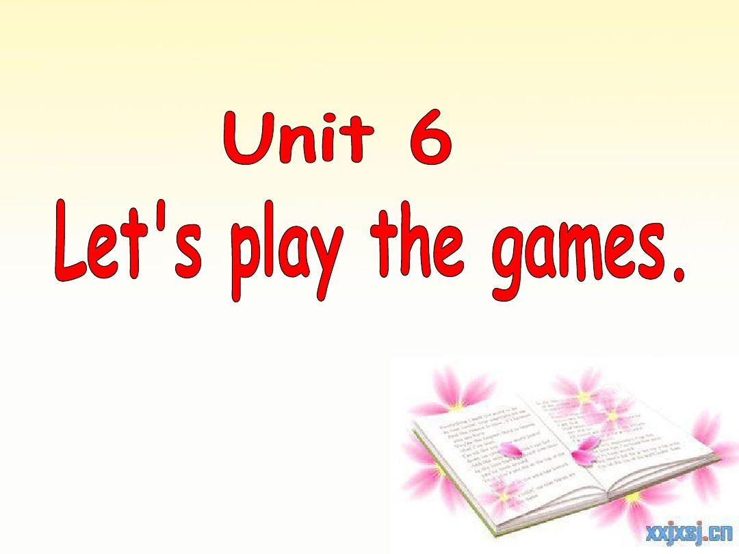 剑桥一级Unit6 Let's play the games!