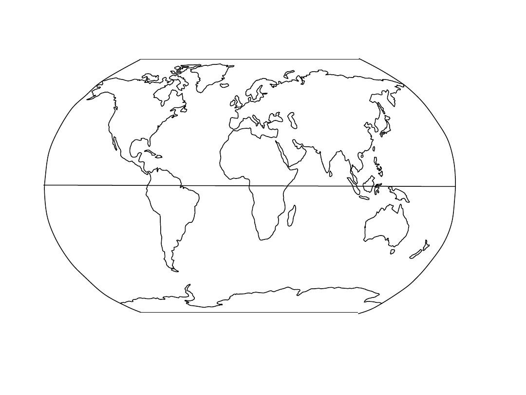 世界空白地图