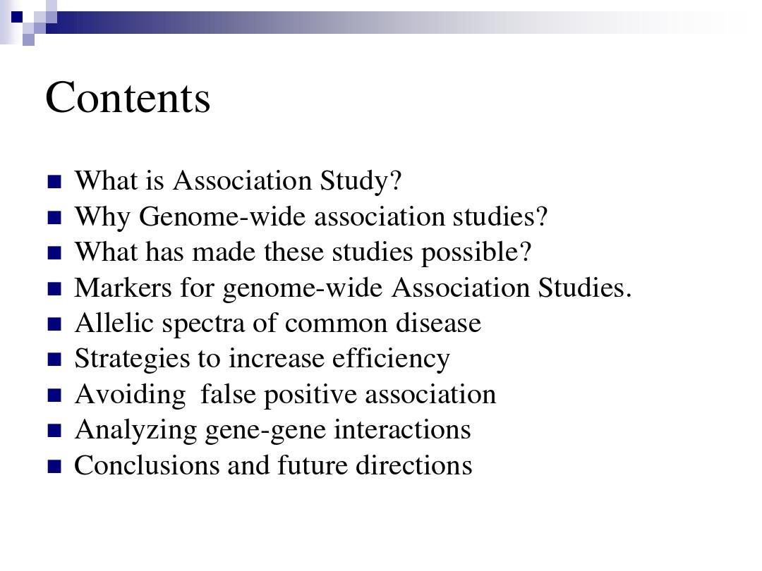 Genome-Wide Association Studies For Common Disease and Complex