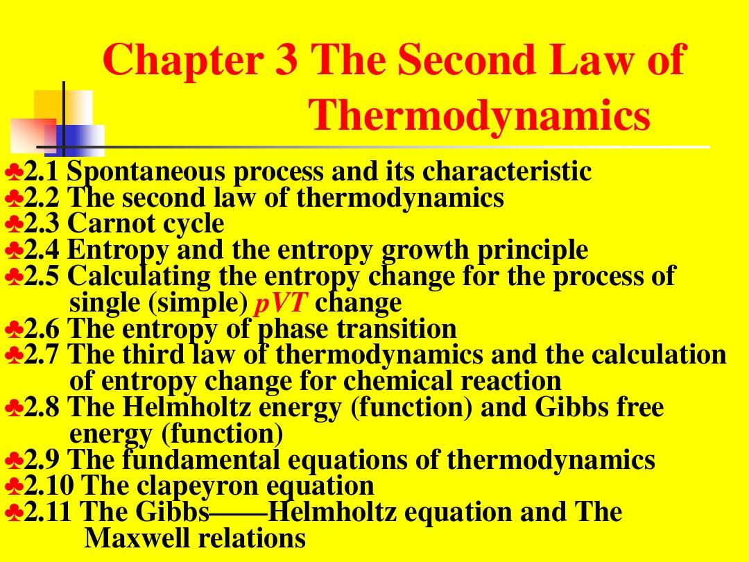Chapter 3-1(A) The second Law of thermodynamics(part 1)