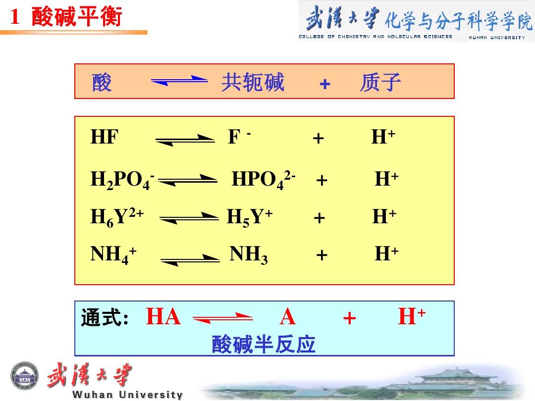 酸碱平衡及酸碱滴定法         分析化学武汉大学第五版第05章