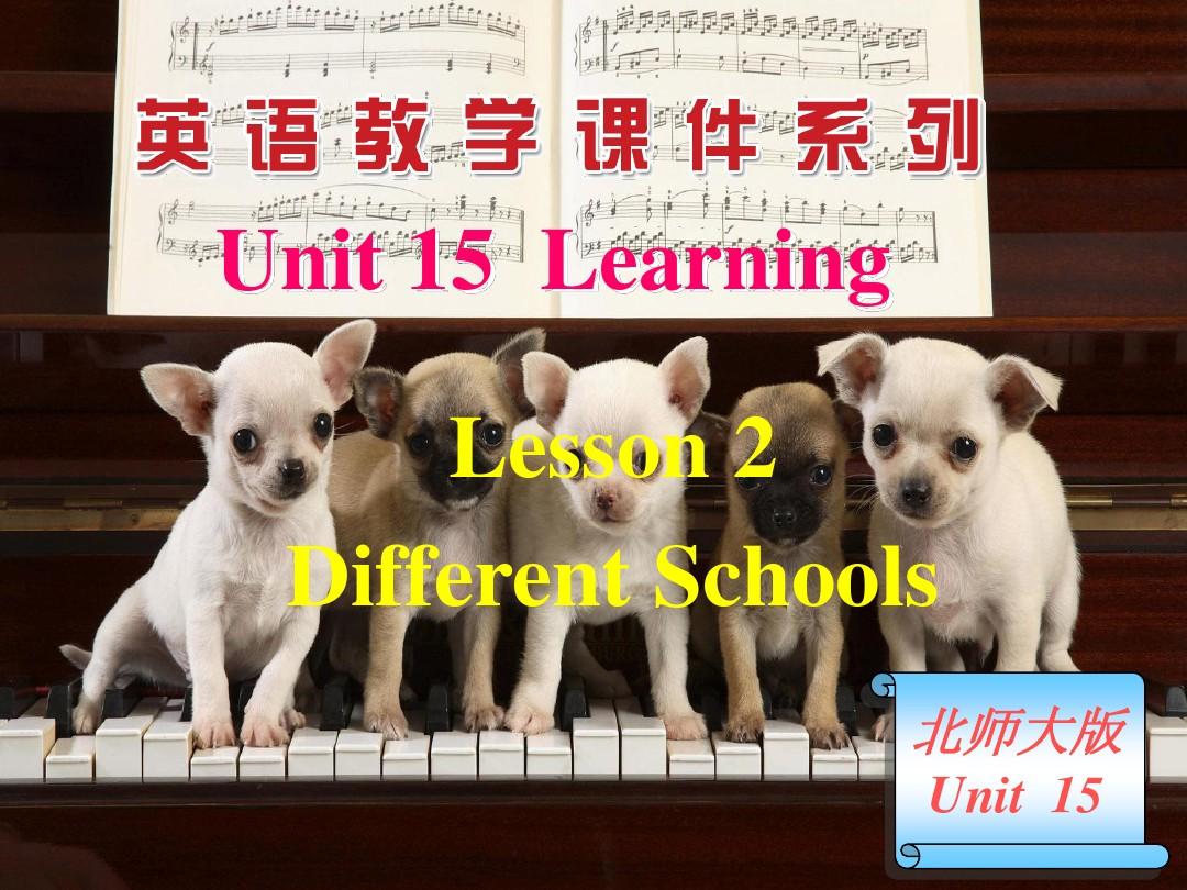 Unit 15 Learning Lesson 2 Different schools