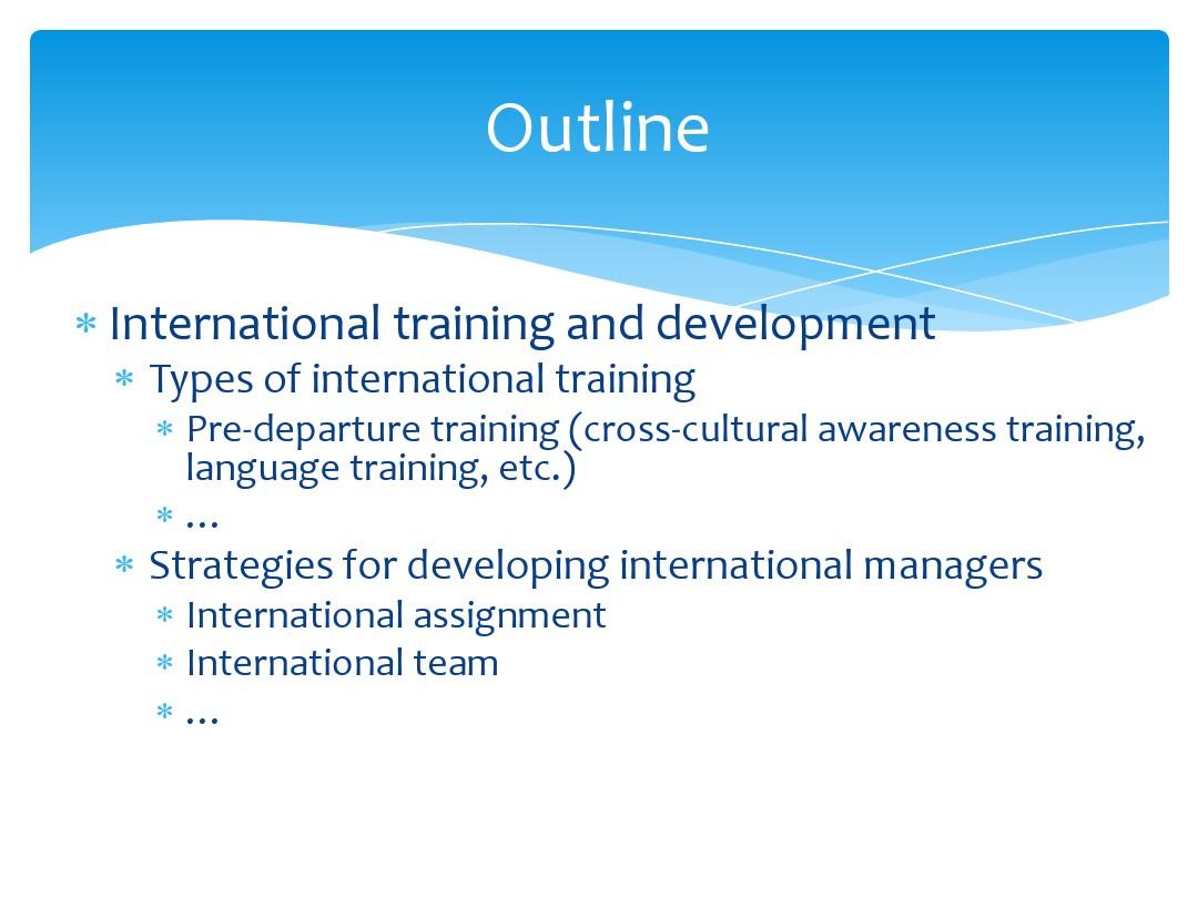 BHL6018 2015 International managers - training and development (1)