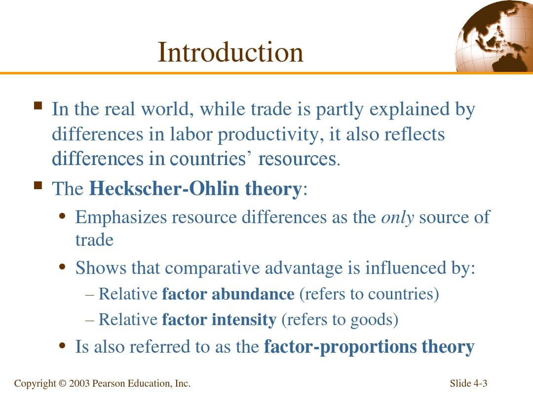 CH04Resources and TradeThe Heckscher-Ohlin Model(发展经济学-厦门大学,陈涛)