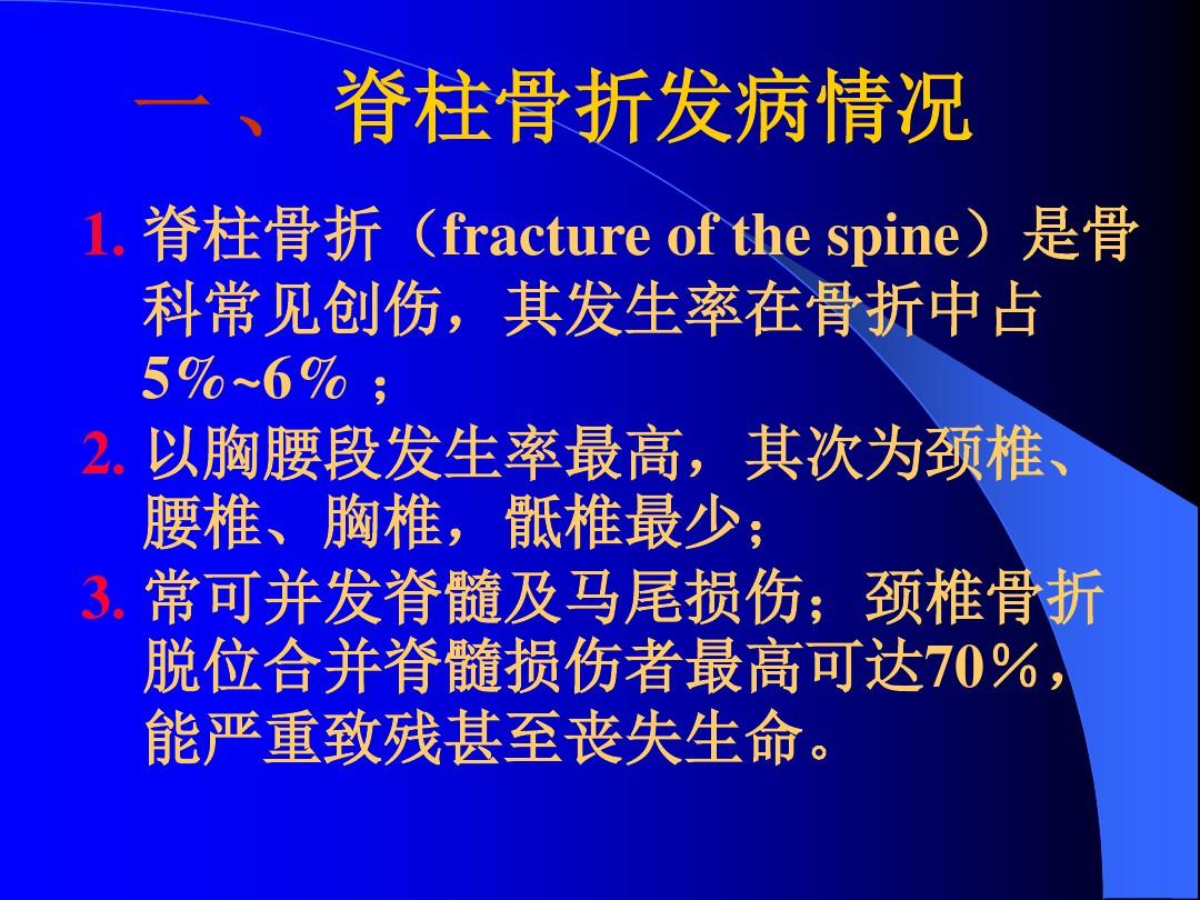 脊柱骨折与脊髓损伤
