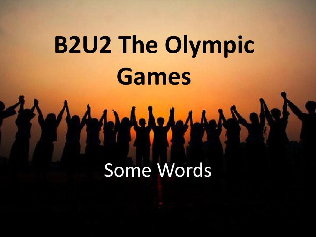B2U2 The Olympic Games