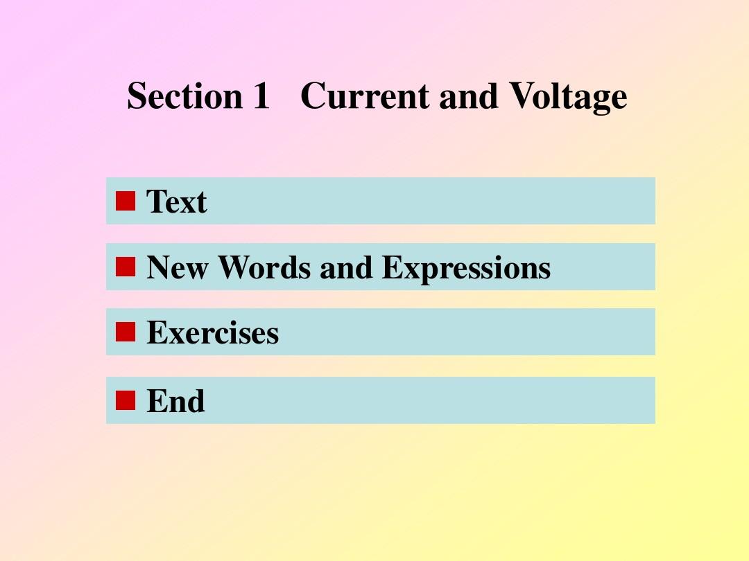 电气工程及其自动化专业英语 Chapter  1 Fundamentals of Electric Circuits