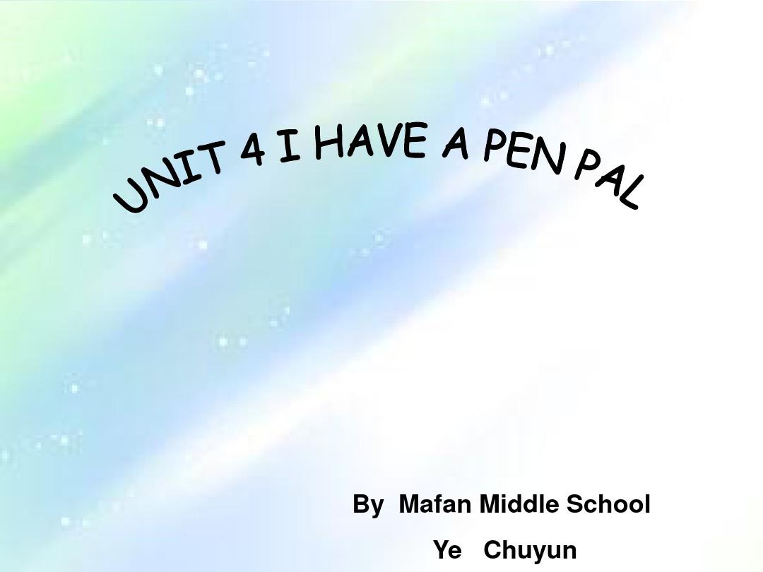 人教版六年级英语上册unit4 PPT