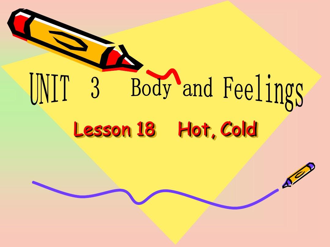 Unit3 Body and Feelings lesson 18课件