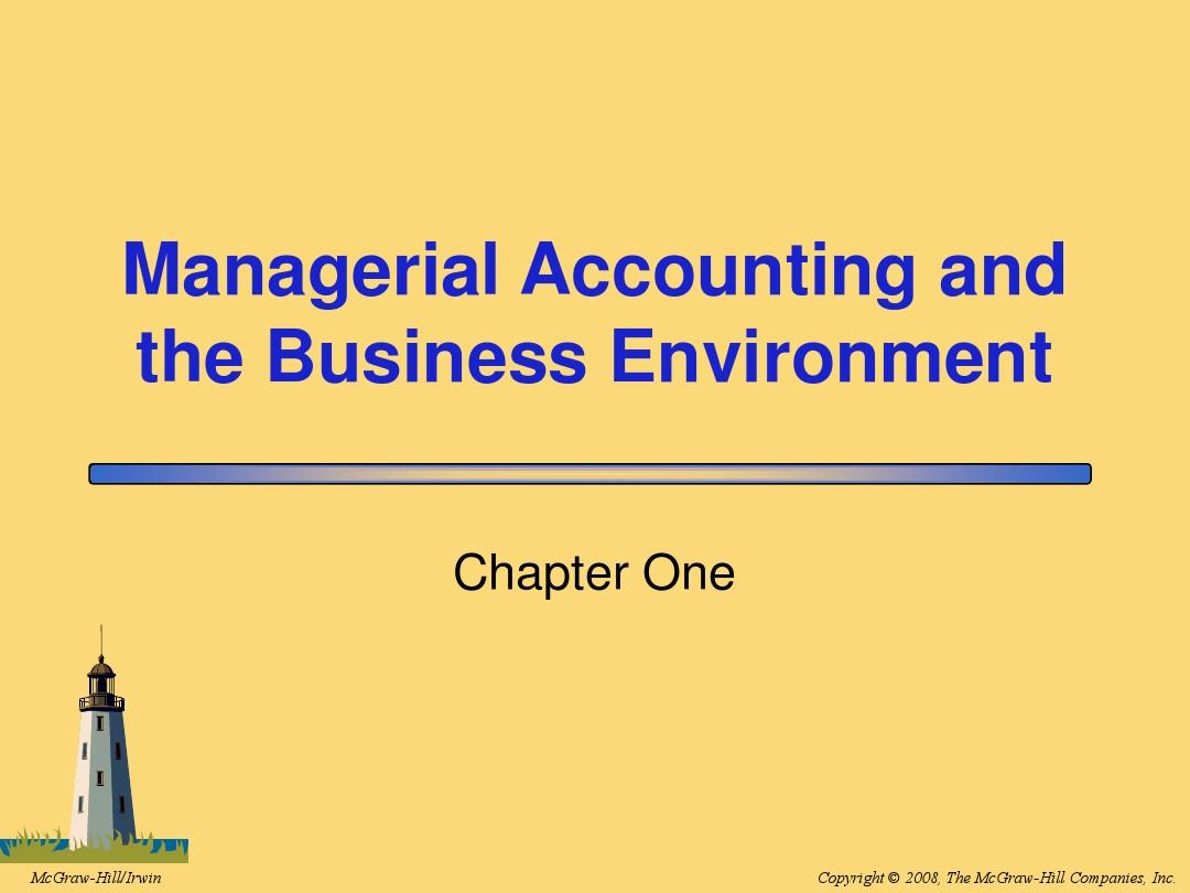 management accounting Chapter 01