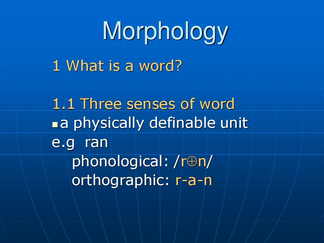 3 Morphology