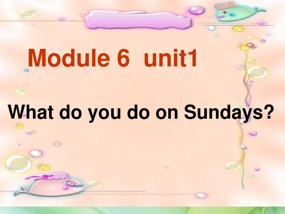 新外研版(三起)三年级下册Module 6《Unit 1 What do you do on Sundays》ppt课件3