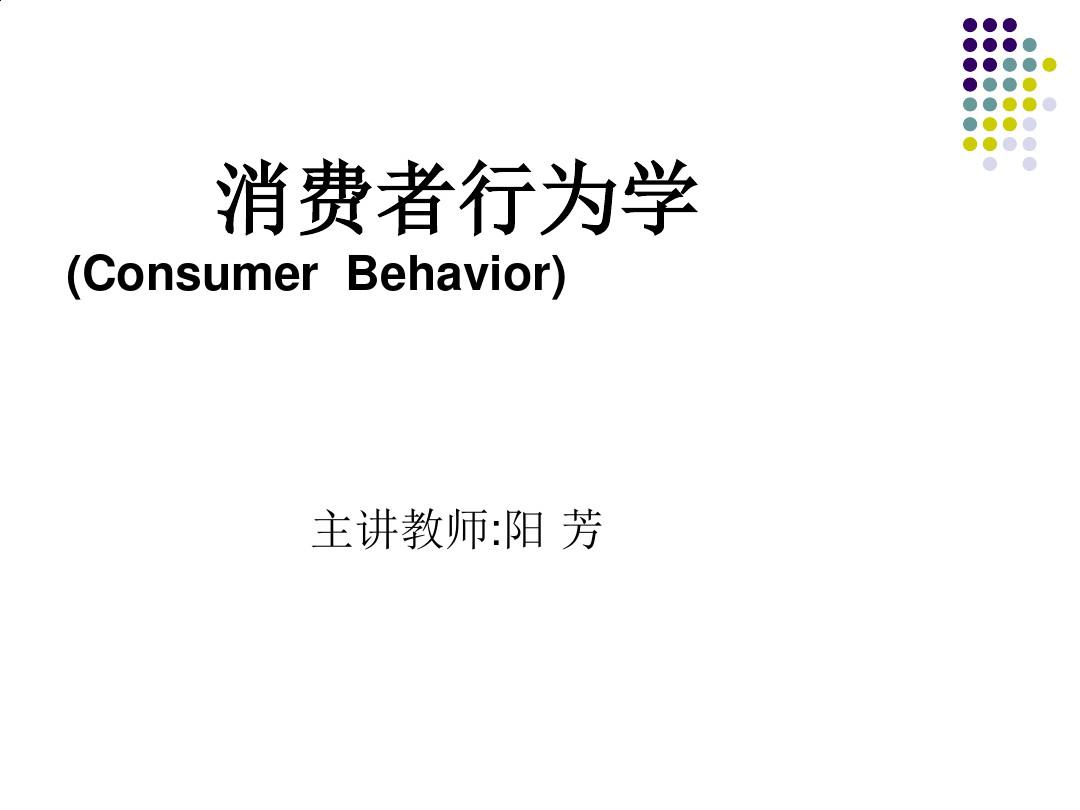《消费者行为学》导论PPT(25张)