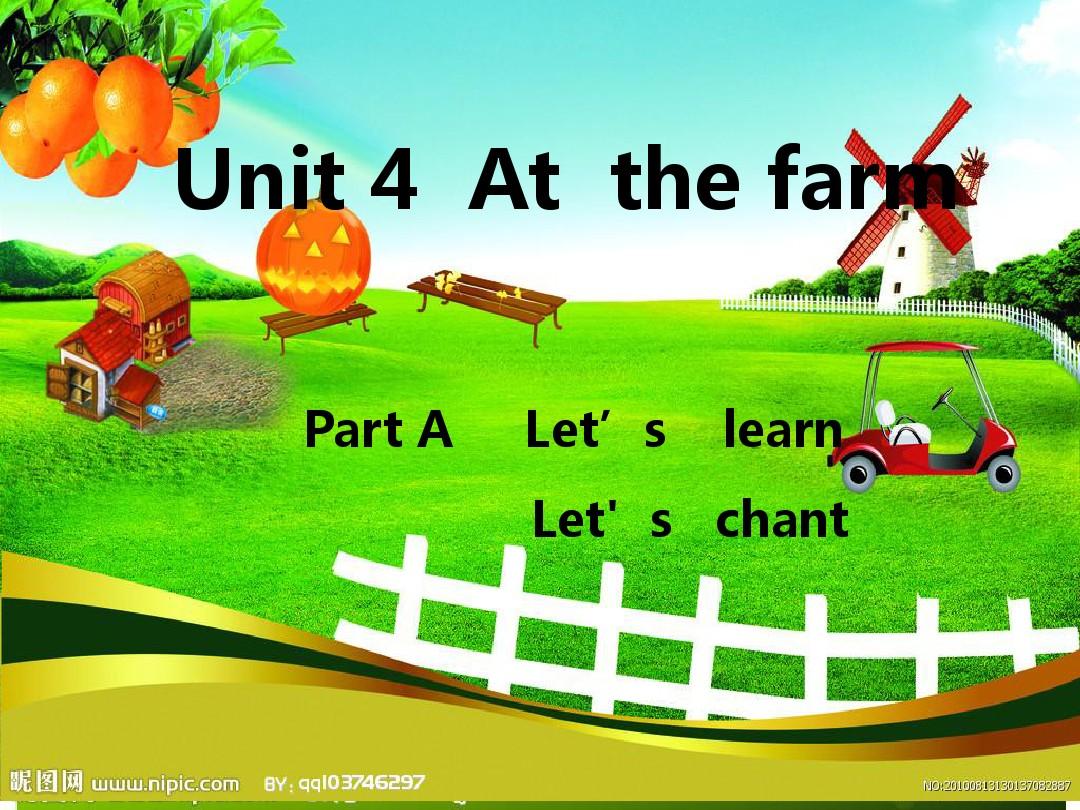 新人教版小学英语四年级下册Unit4AtthefarmPartALet’slearn课件