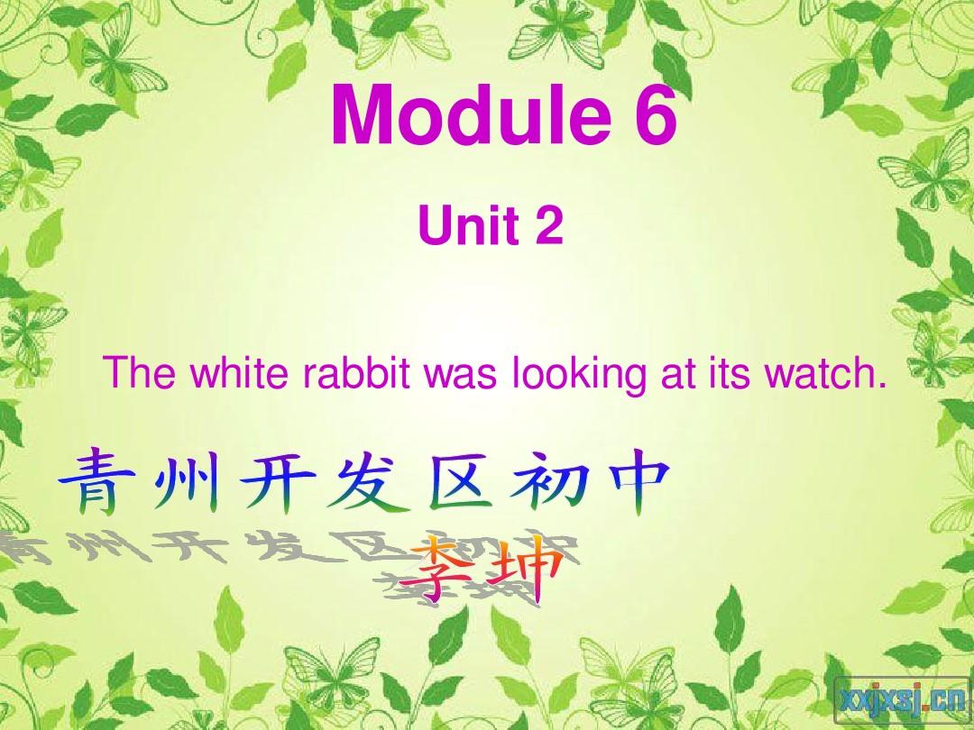 module 6 unit 1The white rabbit was looking at its watch