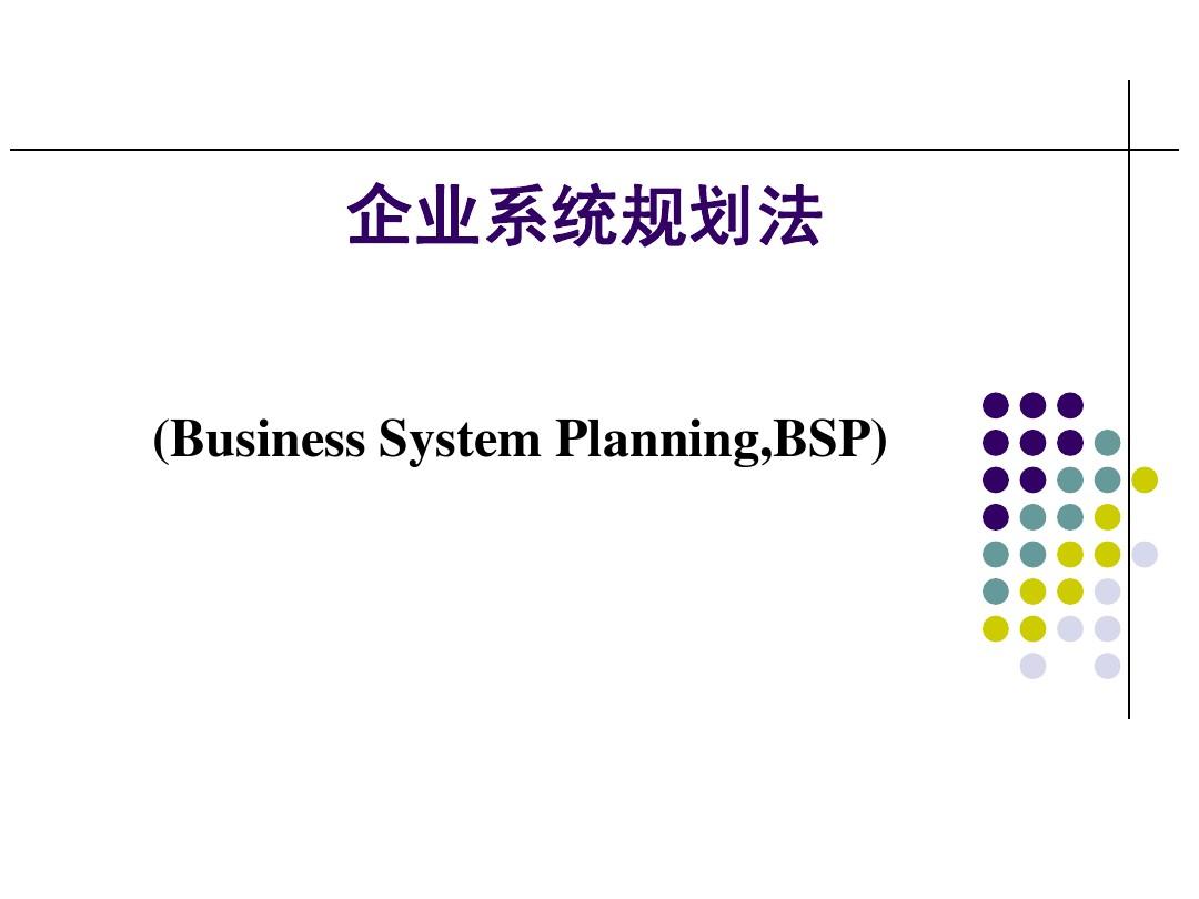 管理信息系统第05章 BSP