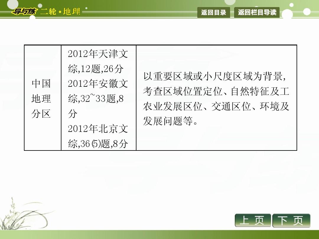 2013年高考地理二轮复习课件第2课时 中国地理