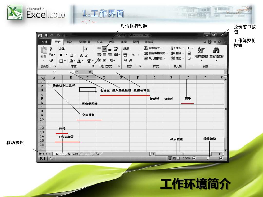 计算机基础EXCEL2010课件