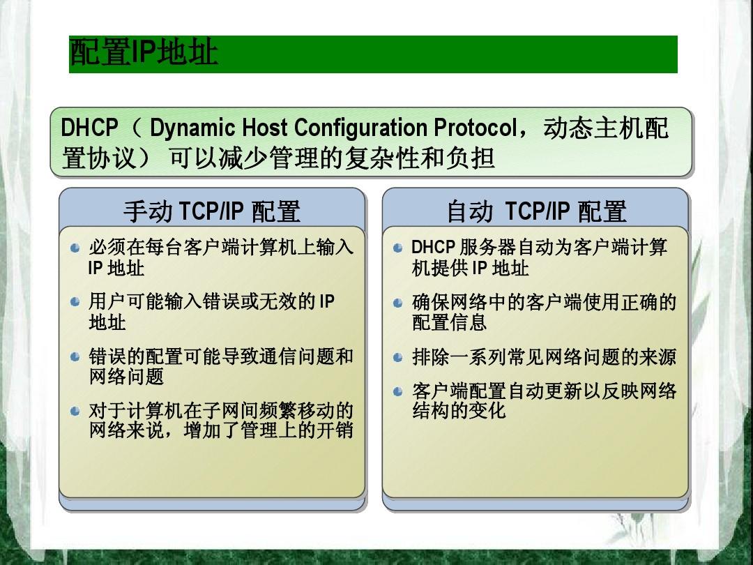使用DHCP分配IP地址
