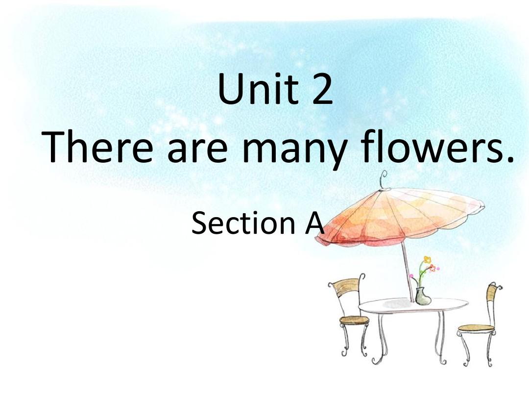 四年级下册英语课件-Unit 2 There are many flowers Section A湘鲁版 (共17张PPT)