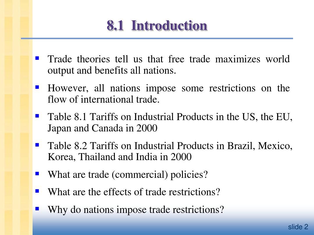 Ch08 Trade Restrictions Tariffs(国际经济学,韩国国立江原大学)
