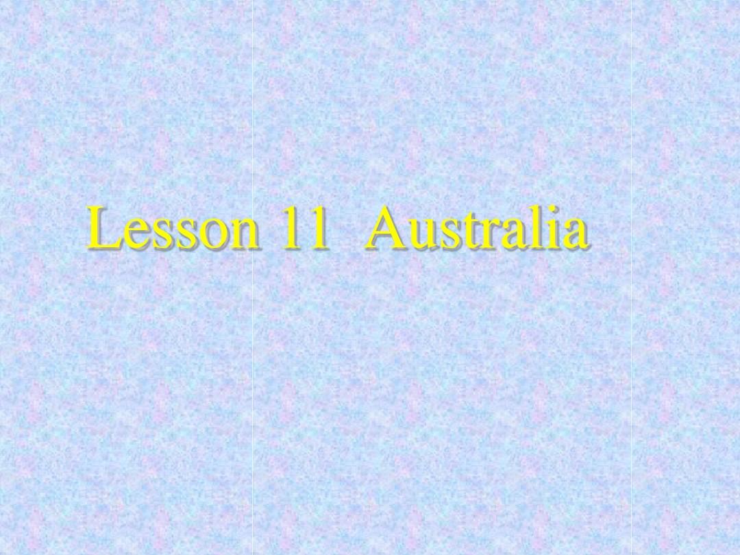 五年级上册英语课件-Lesson 11 Australia冀教版