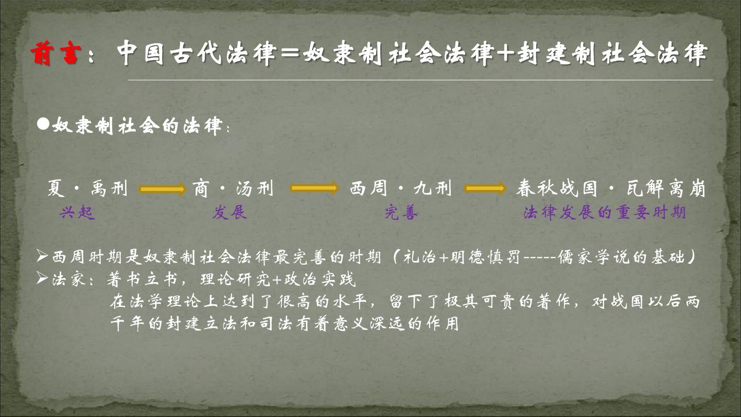 中国古代法律