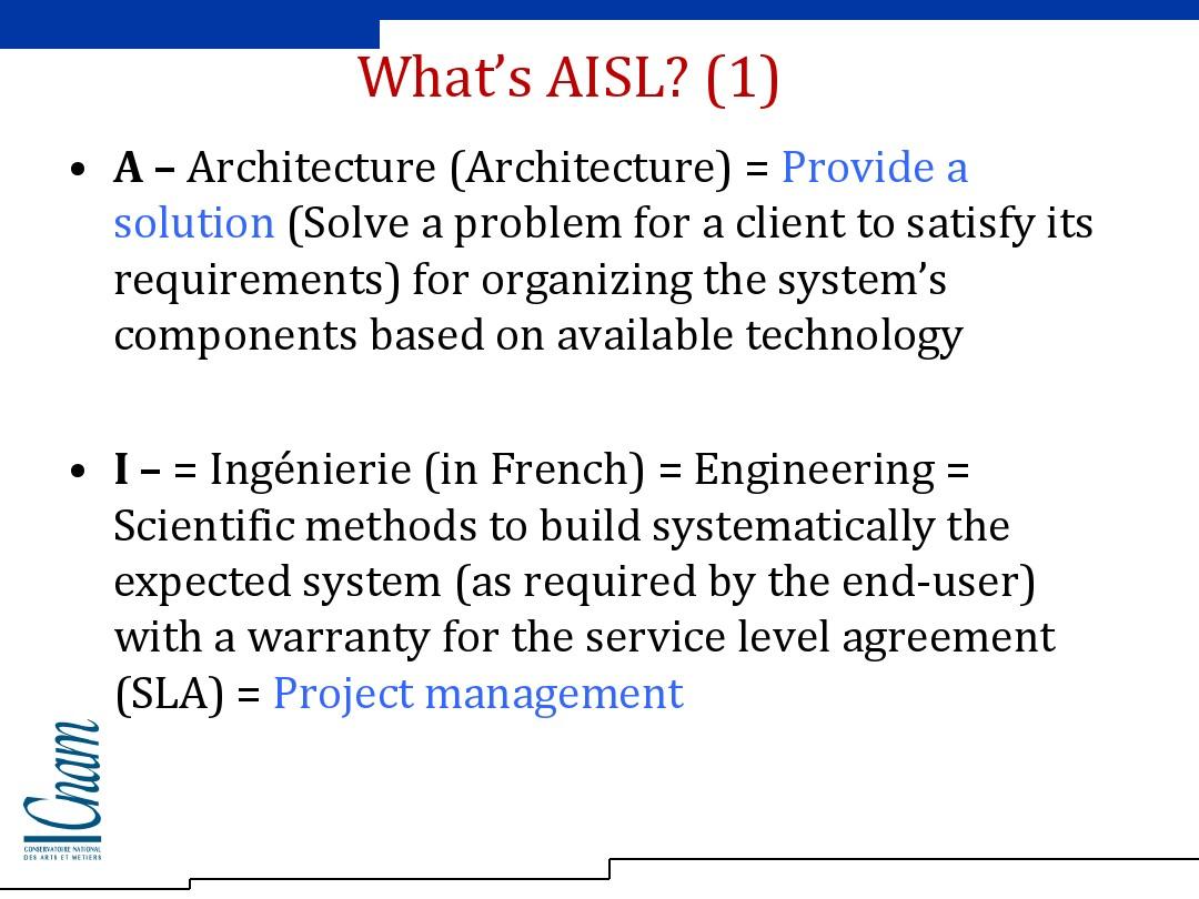 AISL Program Presentation - Wuda-CNAM