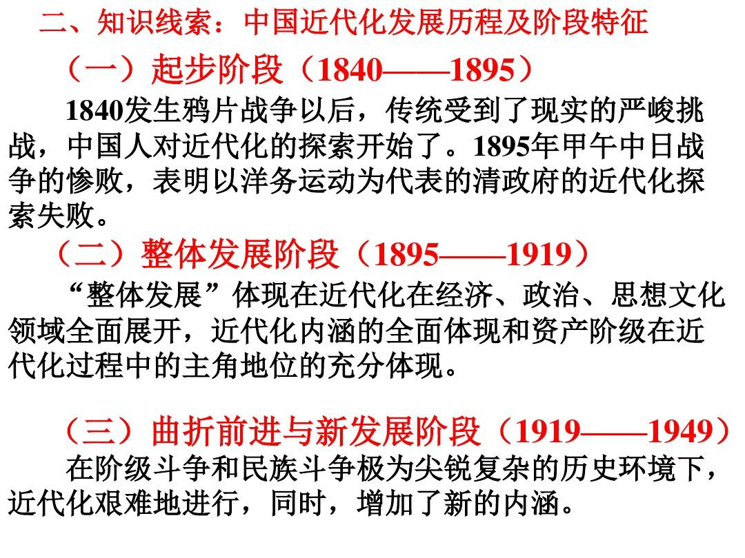 中国近代化的历程(1840—1949)