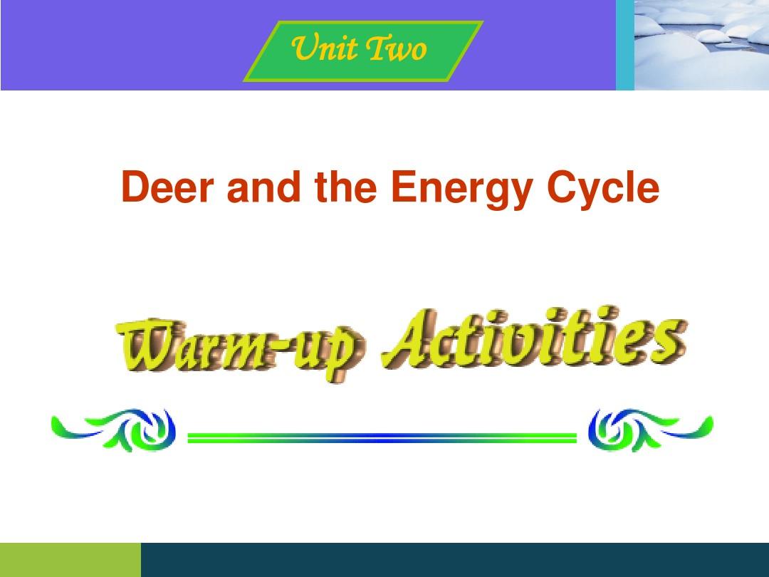 Unit_2 deer and engergy