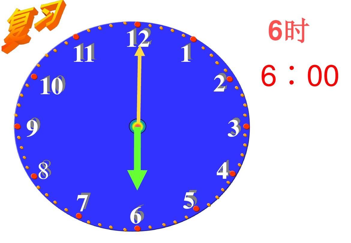 7《认识时间》2013新版二年级数学(上)第七单元课件(1)