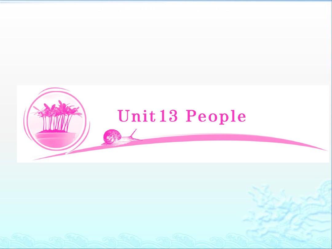 【北师大版】2014届高三英语一轮复习课件：Unit 13 People