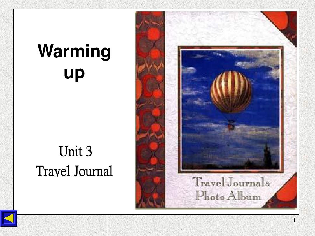 人教版高中英语必修一Unit 3《Travel journal》(Warming up)ppt课件1
