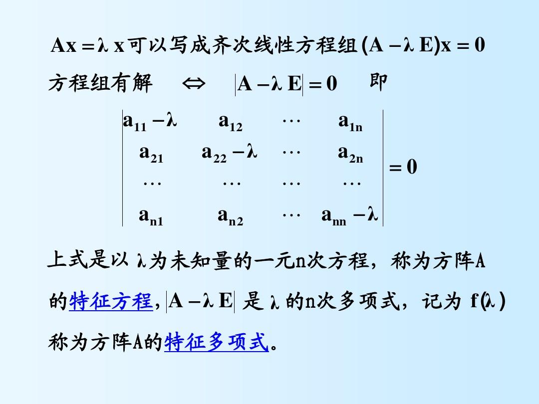 计算方法6矩阵特征值和特征向量