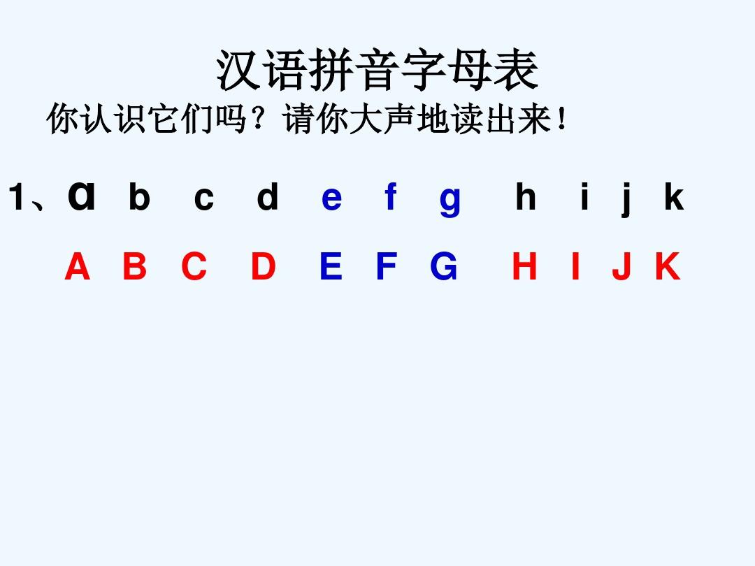 汉语拼音字母表演示文稿