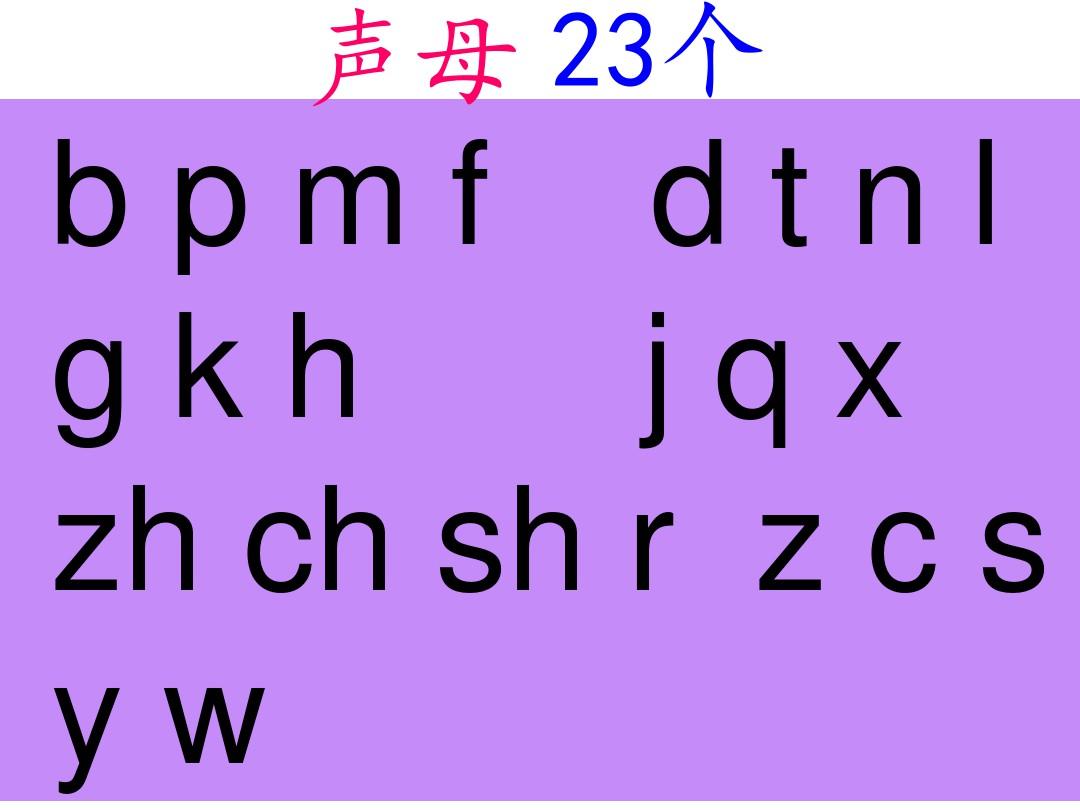 一年级语文上册汉语拼音《复习二》课件