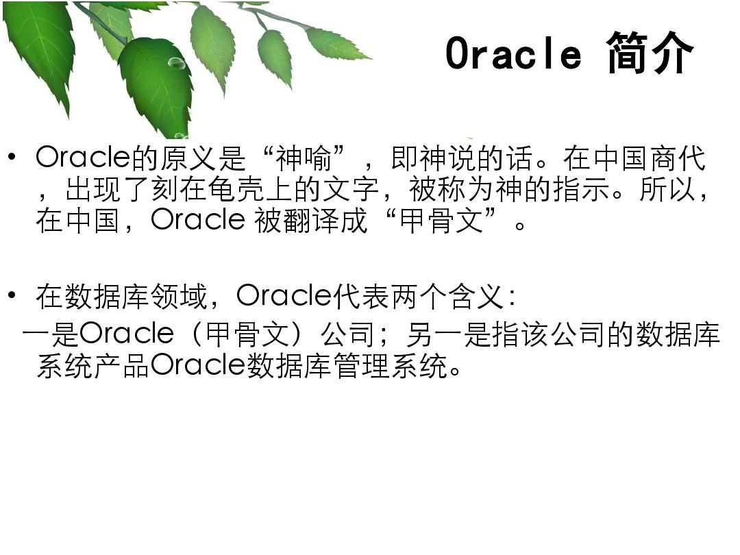 Oracle第1章