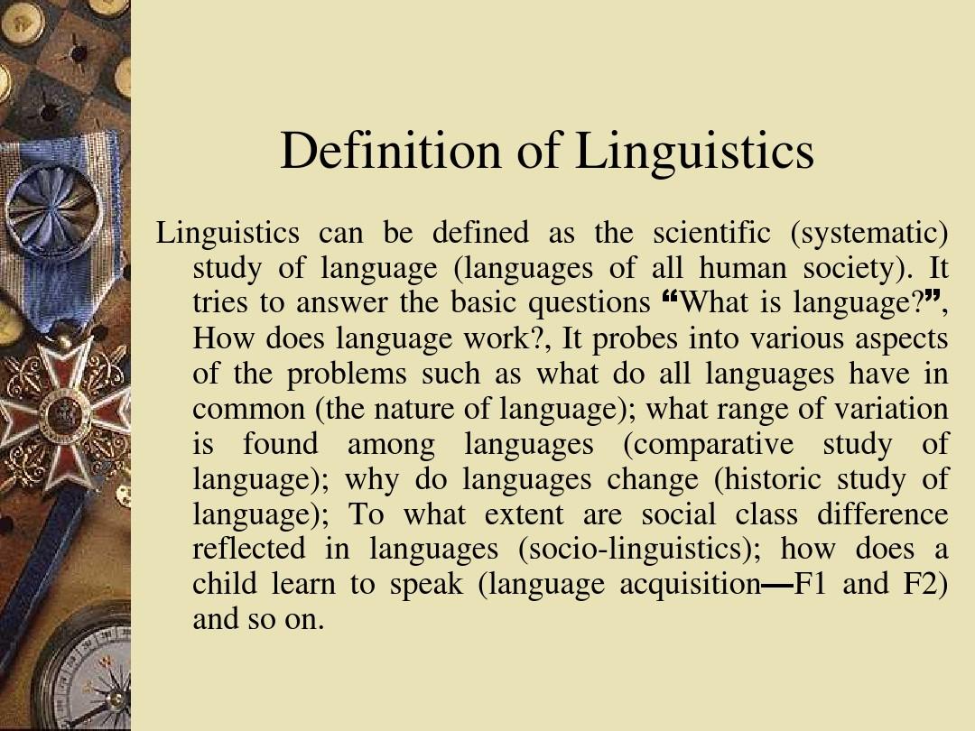 Introduction General Linguistics