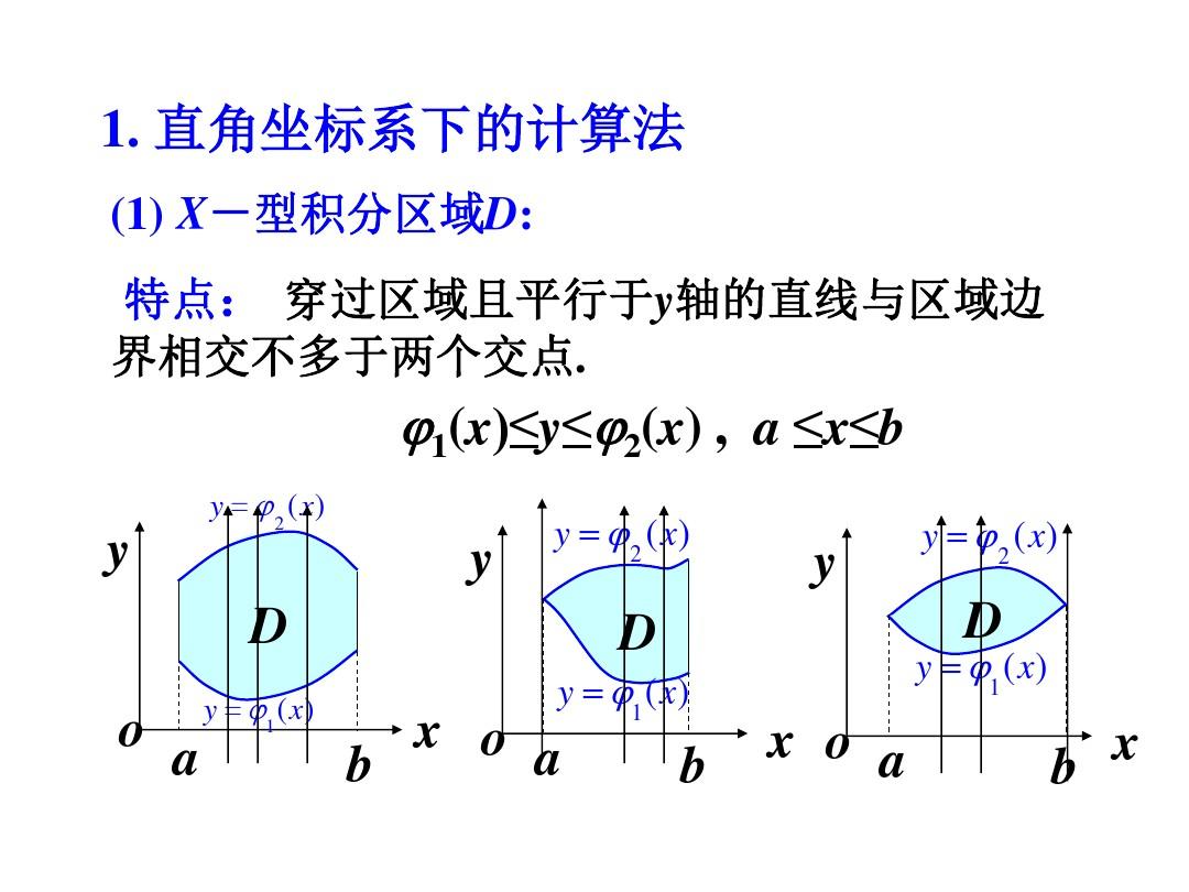 10-2二重积分的计算法(1)--直角坐标系下X型Y型解析