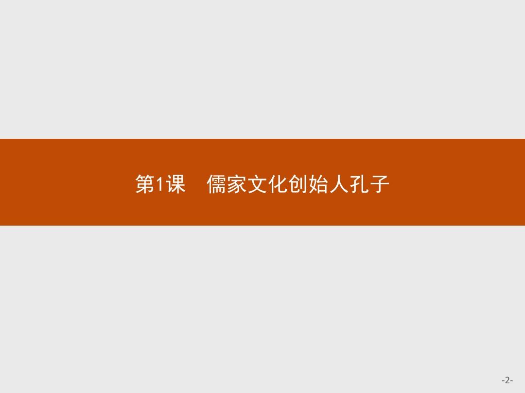 2015-2016学年高二历史人教版选修4课件2.1 儒家文化创始人孔子 .ppt