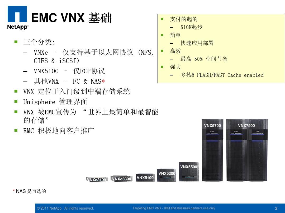 NetApp & EMC VNX 存储竞争分析