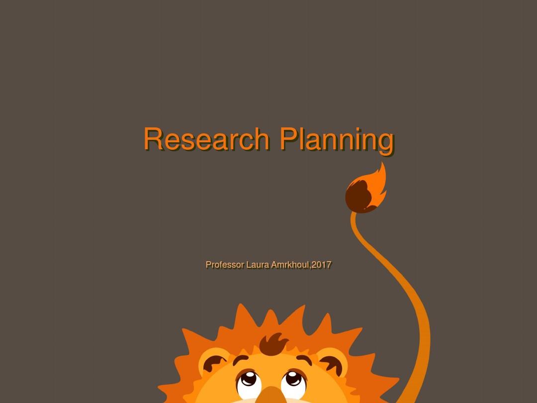 Research Planning PPT模板