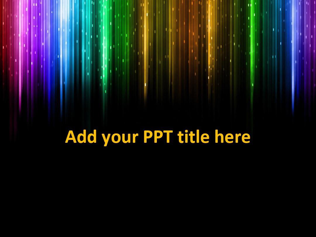 彩虹绚丽PPT模板下载
