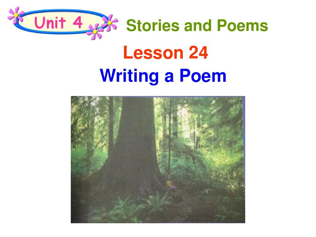 Lesson 24 Writing a Poem
